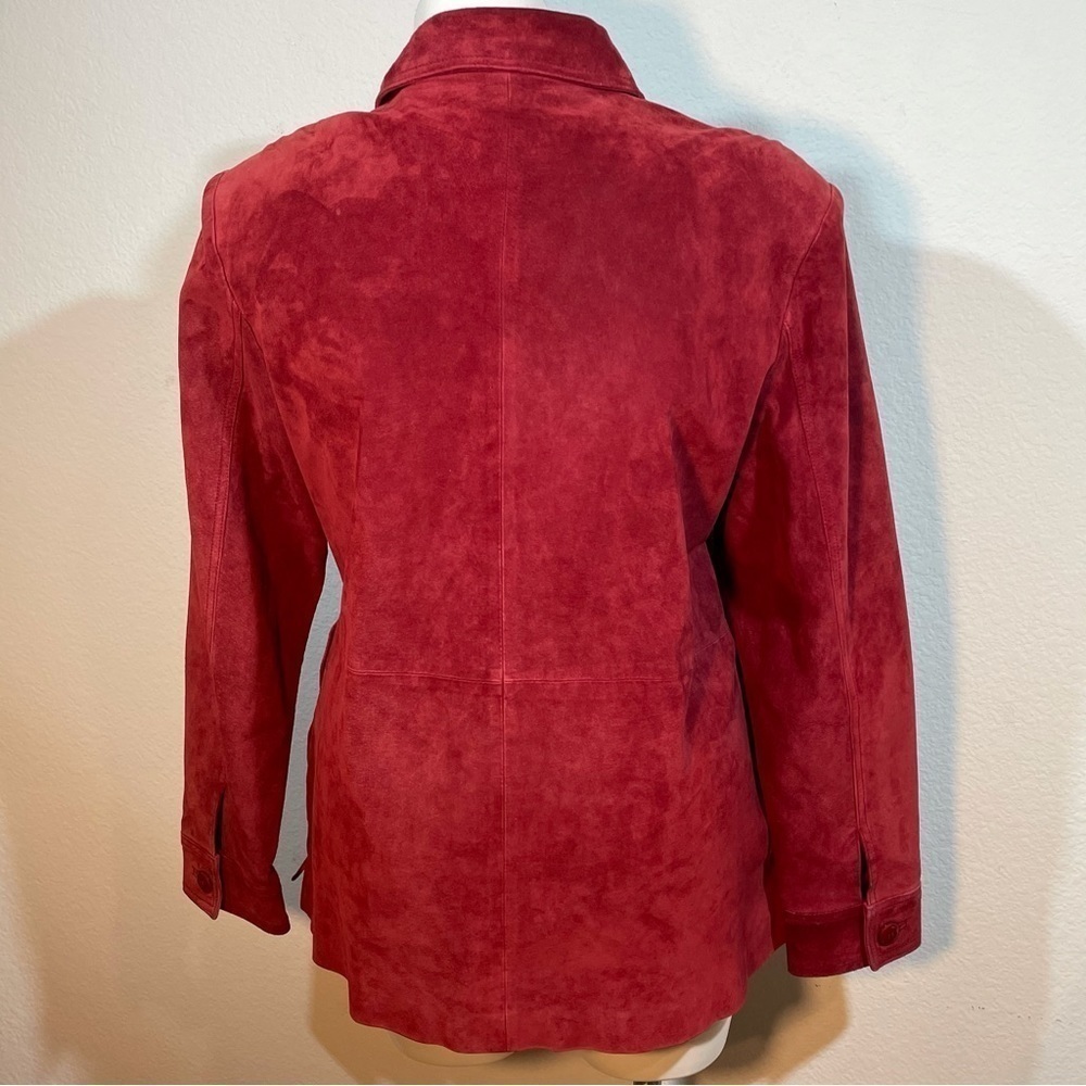 Atelier by B. Thomas Red Suede XL Barn Jacket Shacket gorpcore granola girl - Picture 2 of 14
